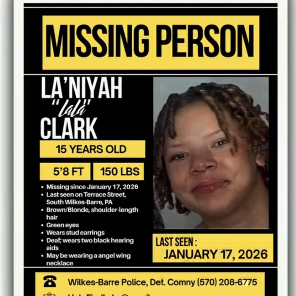 Missing 15 Year Old WILKES BARRE PA